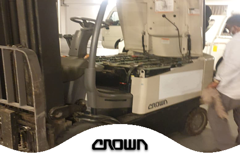 crown forklift service diesel battery forklift AMC charges